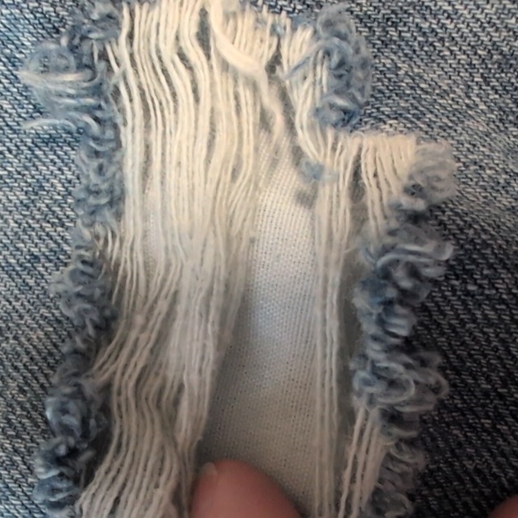 We the Free Distressed Denim Mini Skirt Raw Hem Size 25 - Picture 10 of 10